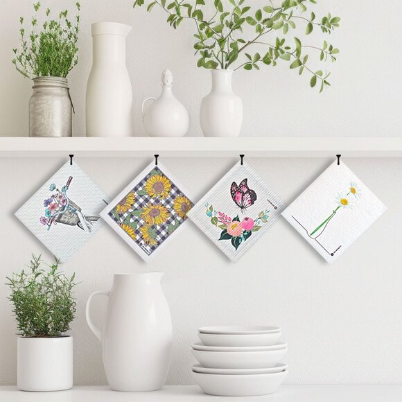 12-PK Eco-Friendly Swedish Dishcloths For Kitchen - Paper Towel Alternative - Picture 4 of 4